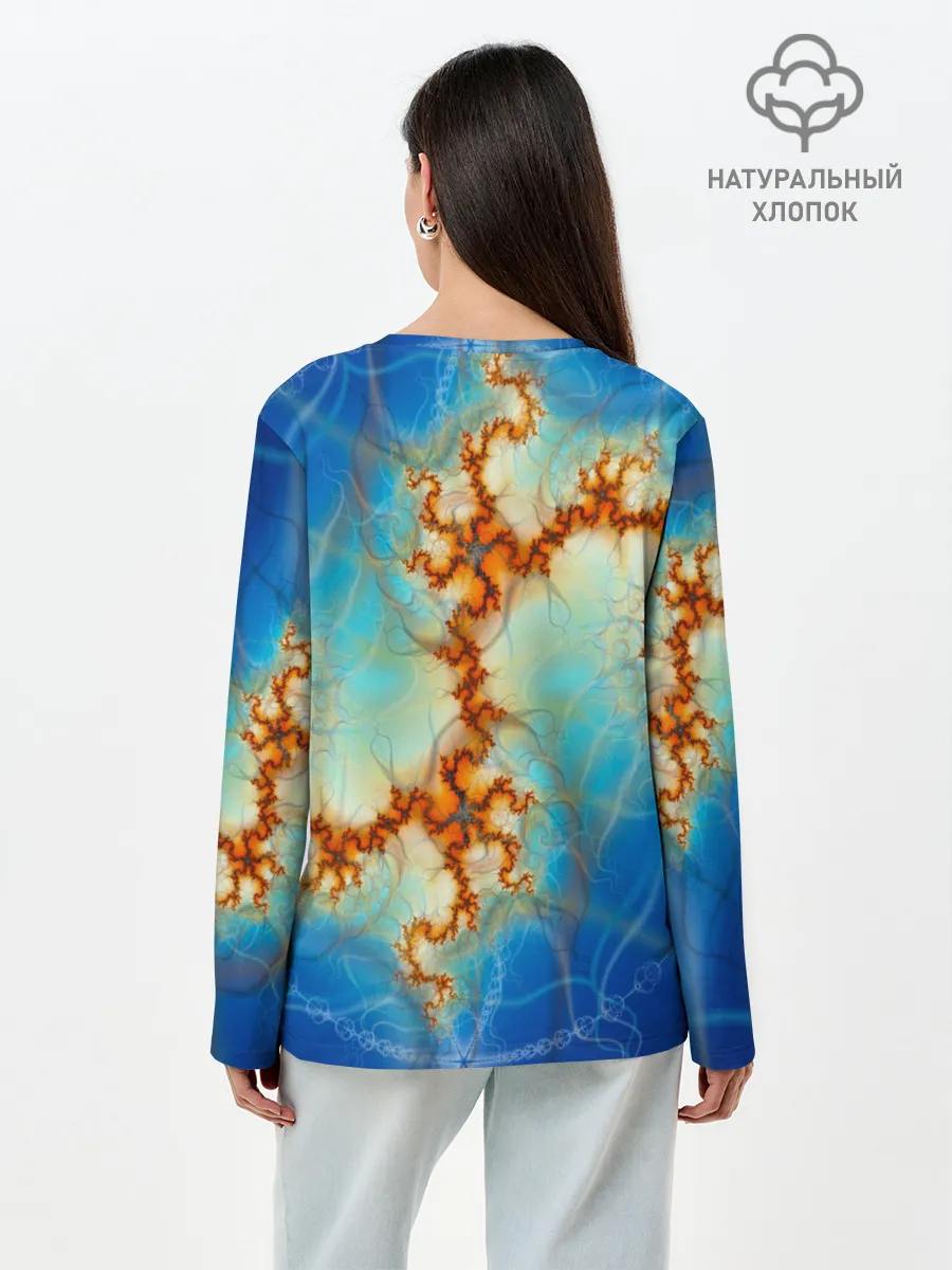 Лонгслив женский. Хлопок / Абстрактное представление