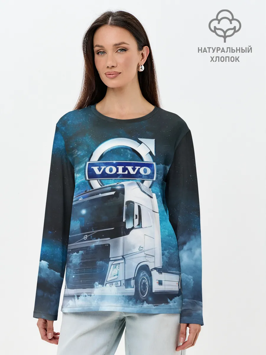 Лонгслив женский. Хлопок / Volvo truck
