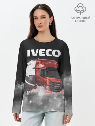 Лонгслив женский. Хлопок / Iveco truck