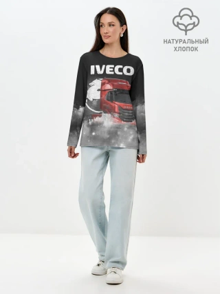 Лонгслив женский. Хлопок / Iveco truck