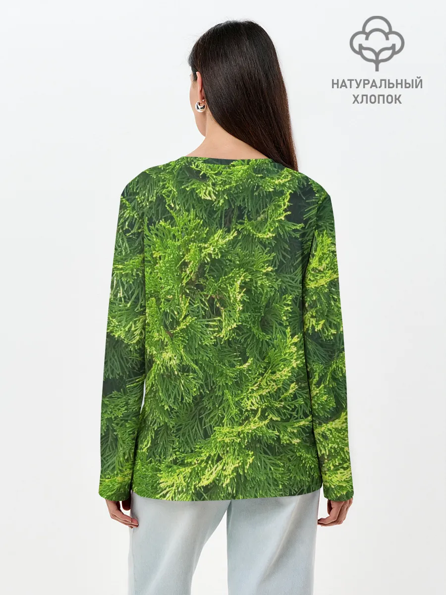 Лонгслив женский. Хлопок / Хвойная масса