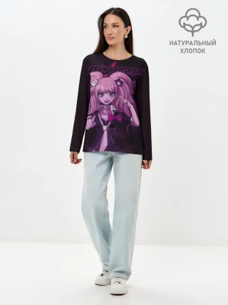 Лонгслив женский. Хлопок / Джунко Эношима Данганронпа