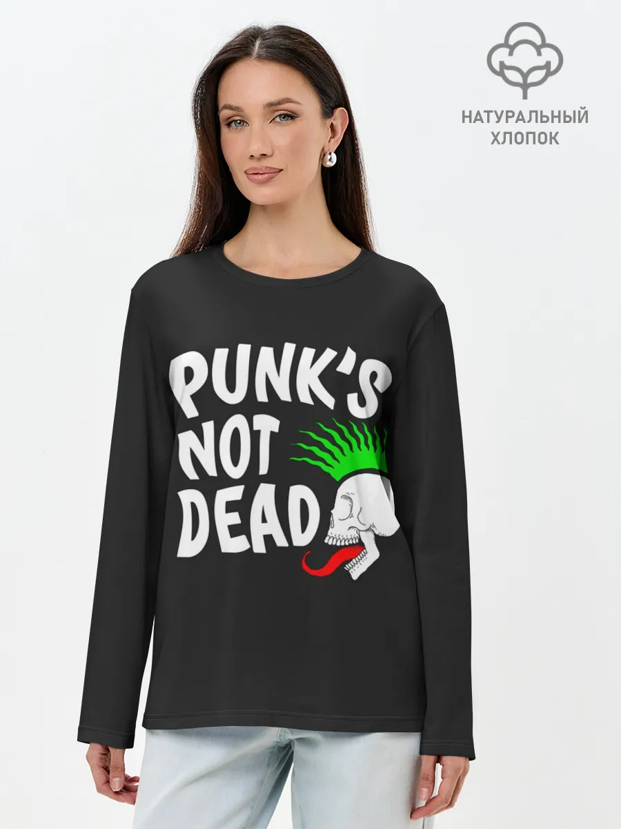 Лонгслив женский. Хлопок / Веселый панк