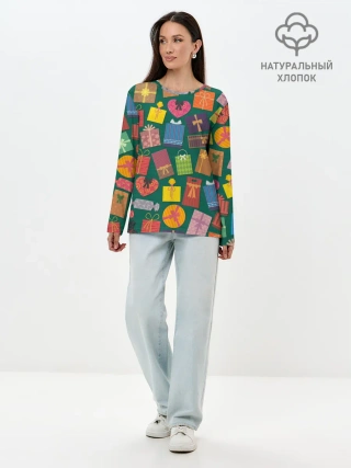 Лонгслив женский. Хлопок / Подарки