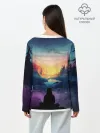 Лонгслив женский. Хлопок / ПЕЙЗАЖ НАД ЗВЕЗДАМИ