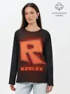 Лонгслив женский. Хлопок / ROBLOX NEON RED
