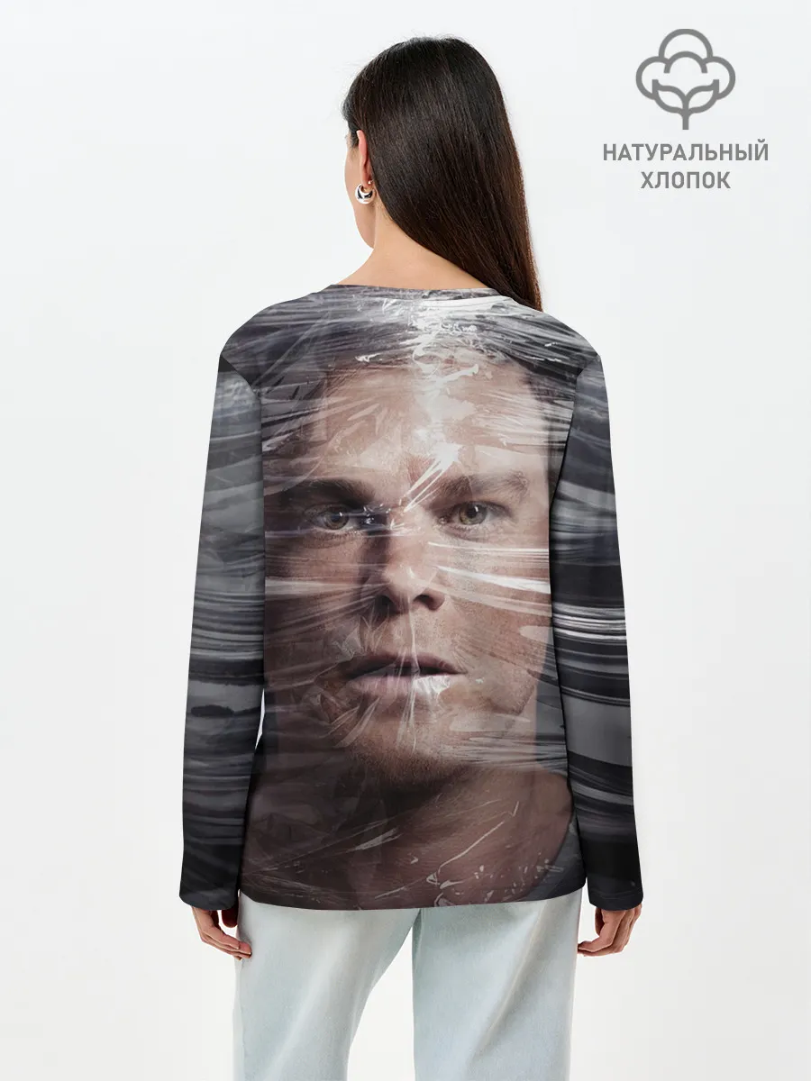 Лонгслив женский. Хлопок / Декстер Морган в пленке