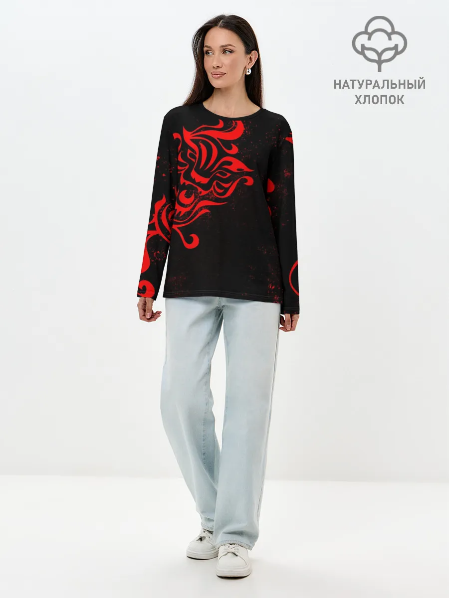 Лонгслив женский. Хлопок / КАЗУТОРА ХАНЕМИЯ | ВАЛЬХАЛЛА