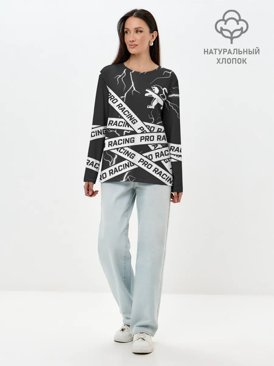 Лонгслив женский. Хлопок / Peugeot - Racing