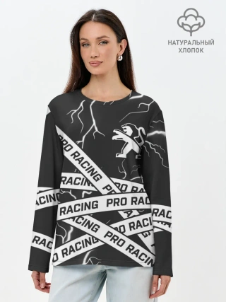 Лонгслив женский. Хлопок / Peugeot - Racing