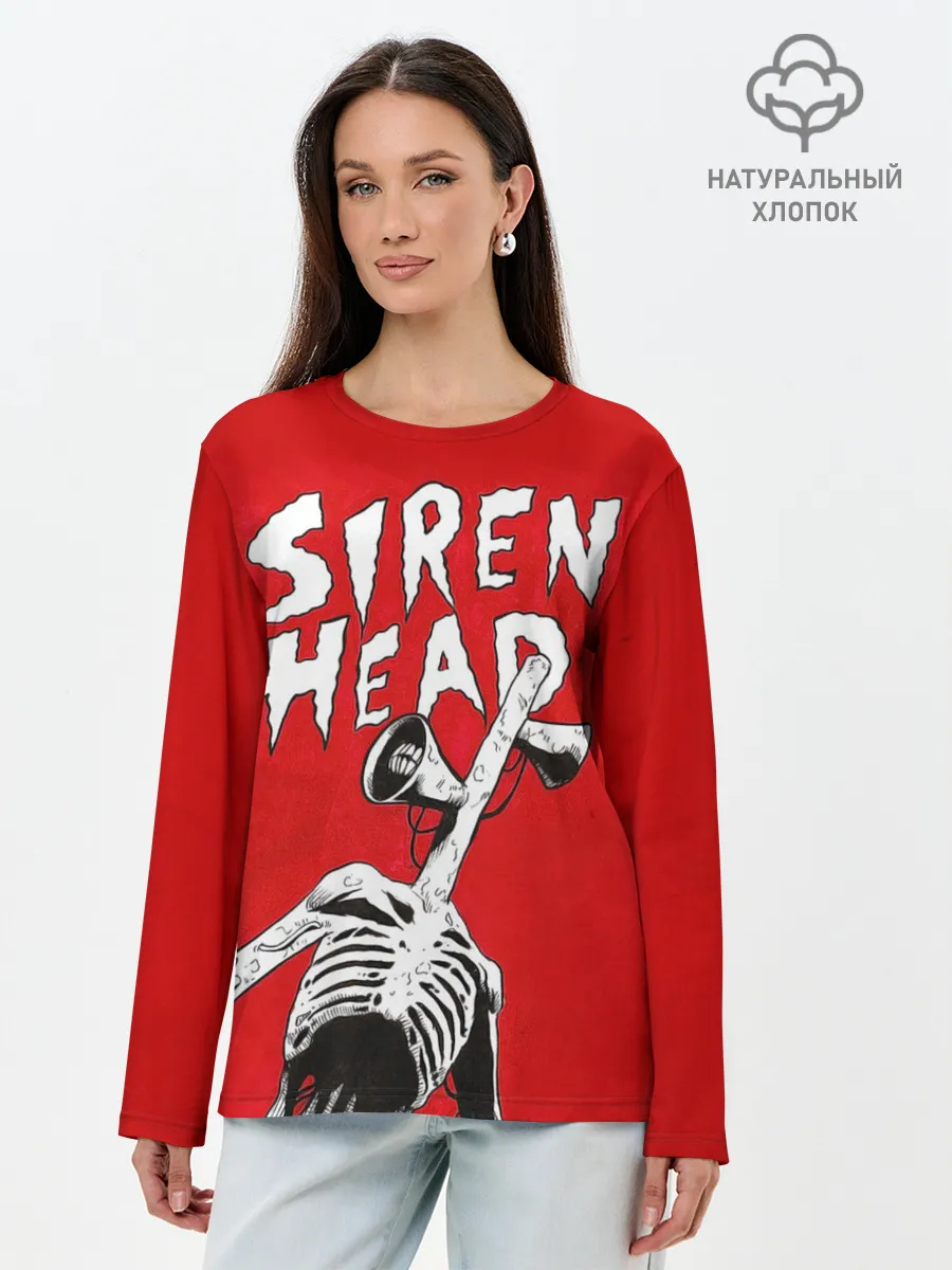 Лонгслив женский. Хлопок / Red Siren Head