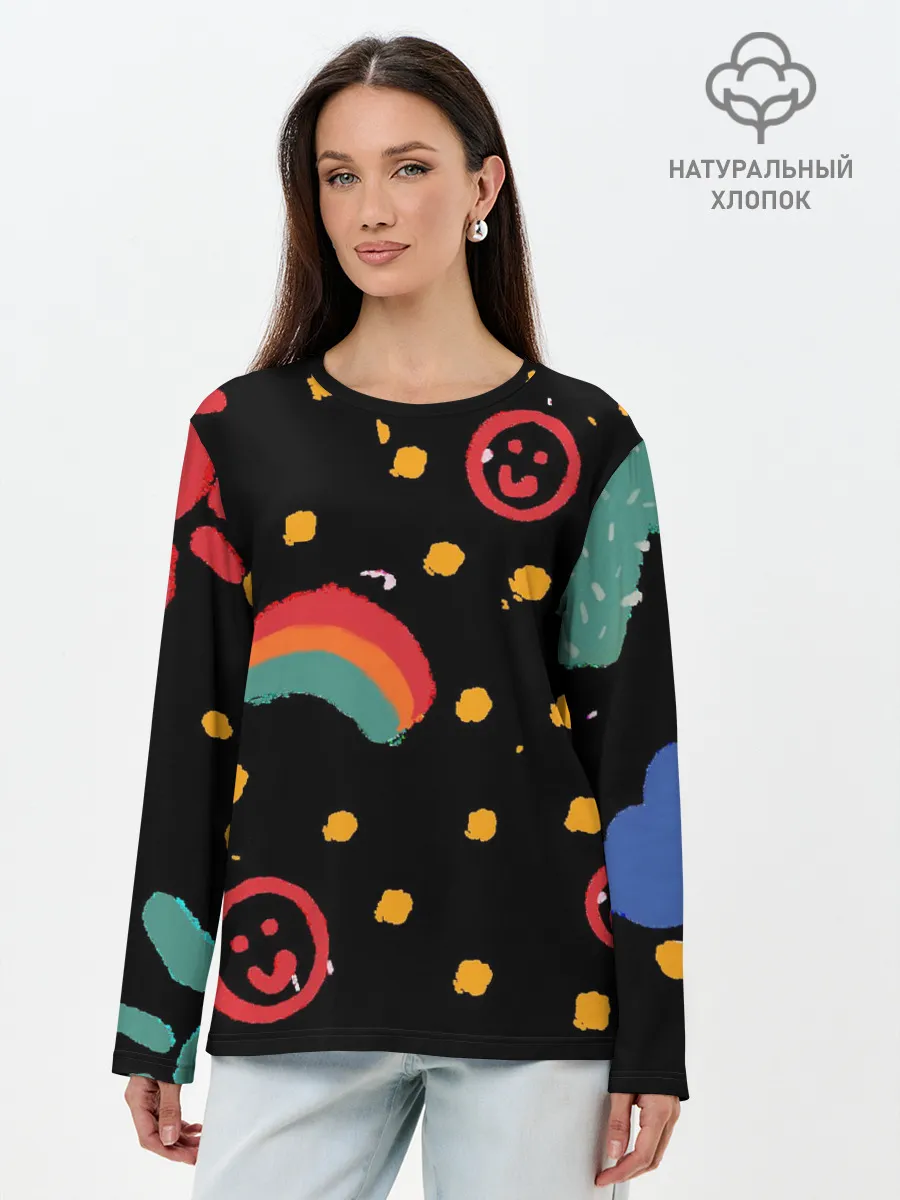 Лонгслив женский. Хлопок / беззаботное детство