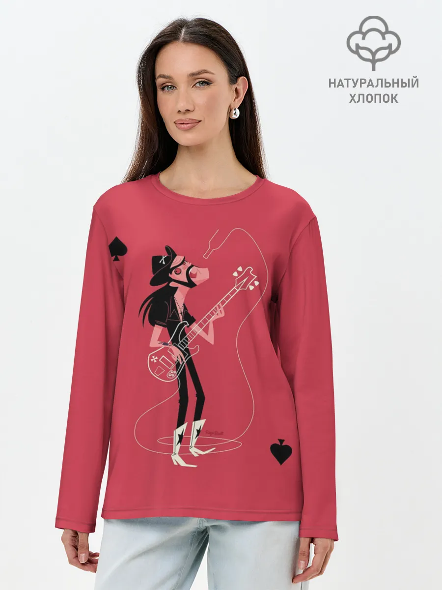 Лонгслив женский. Хлопок / Мультяшка Лемми