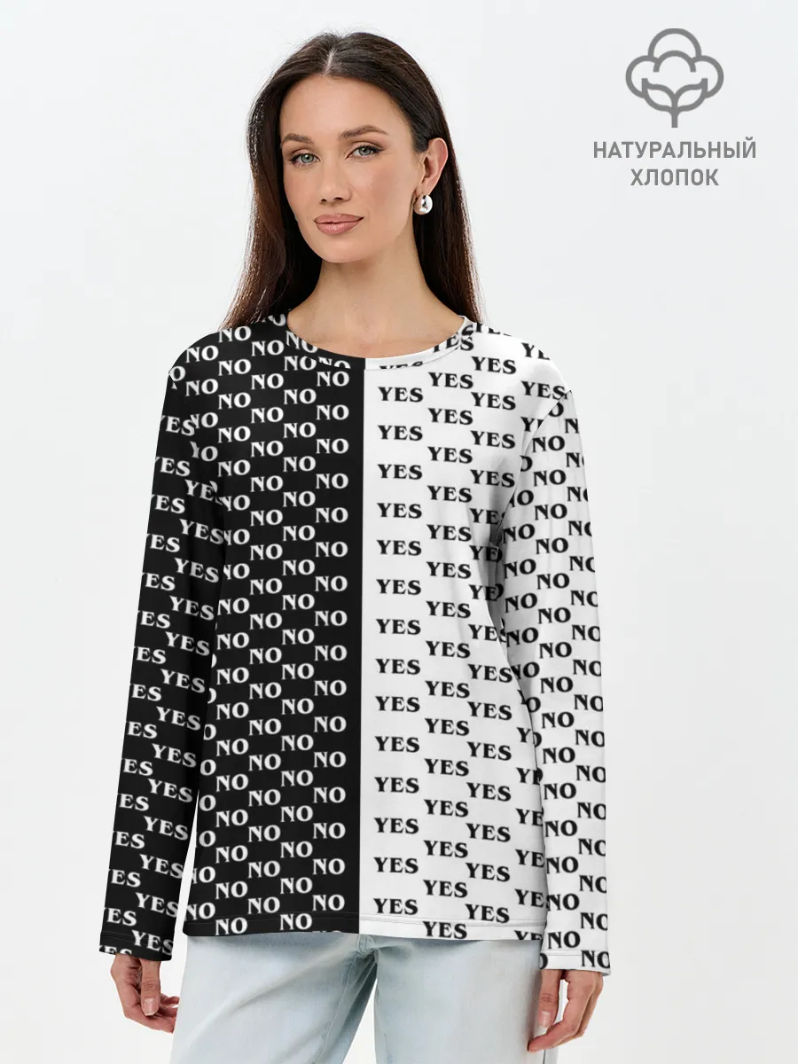 Лонгслив женский. Хлопок / YES | NO