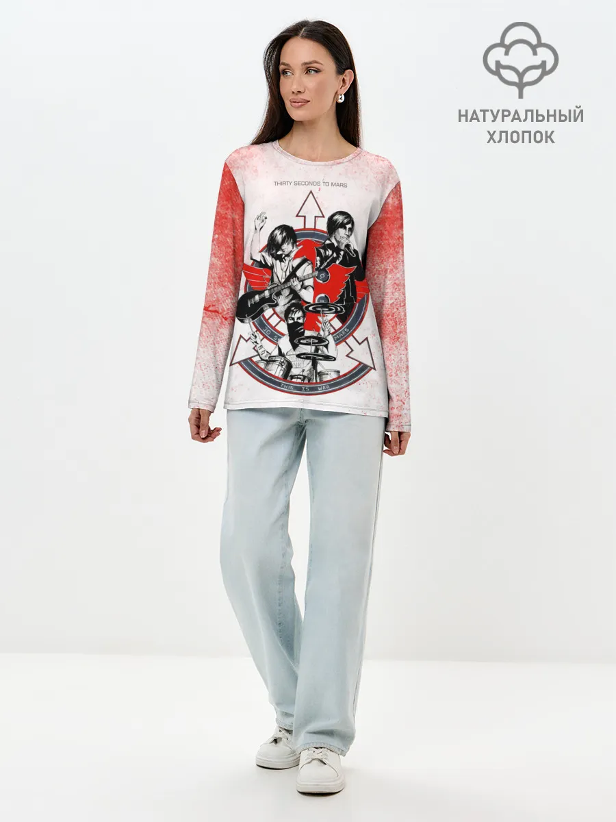 Лонгслив женский. Хлопок / Thirty Seconds to Mars арт группы