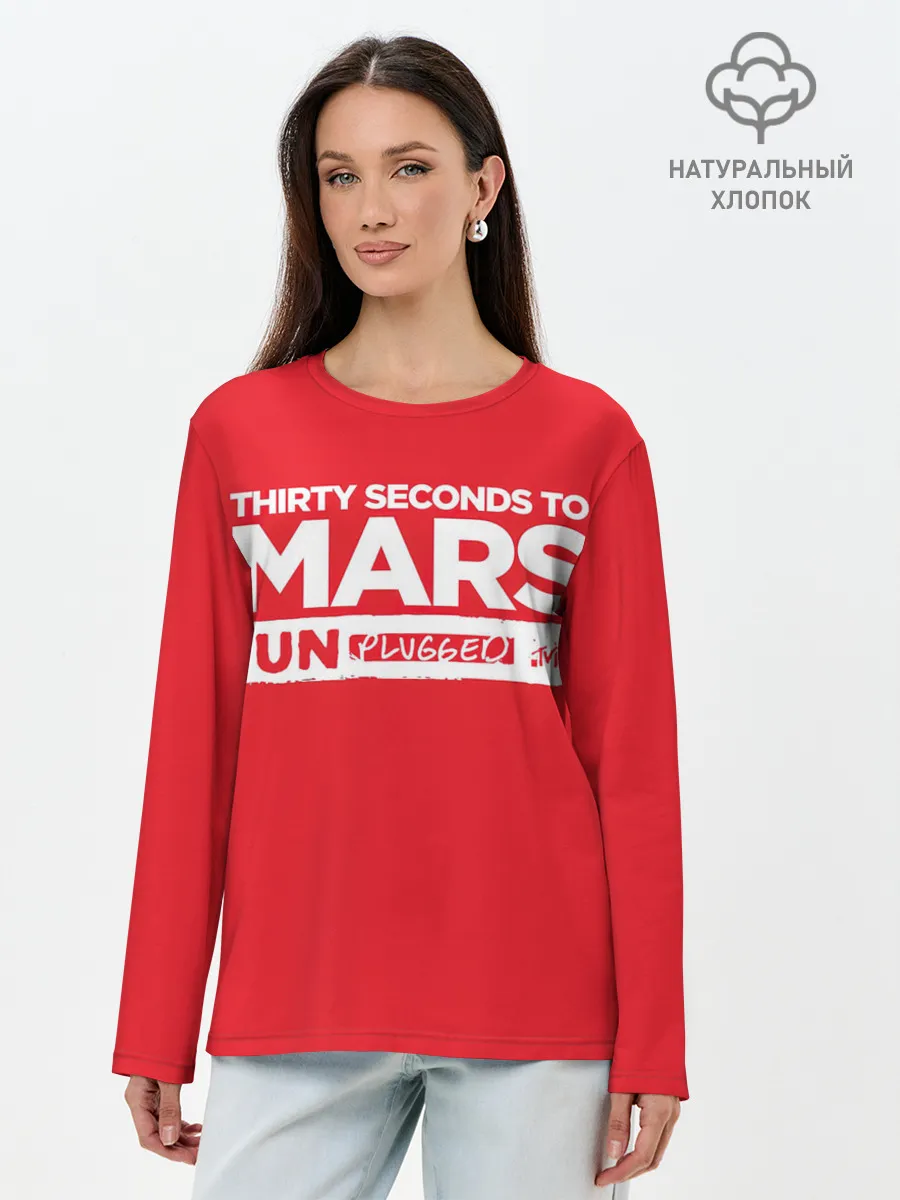 Лонгслив женский. Хлопок / Thirty Seconds to Mars UN PLUGGED