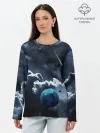 Лонгслив женский. Хлопок / КОСМИЧЕСКИЕ ОБЛАКА