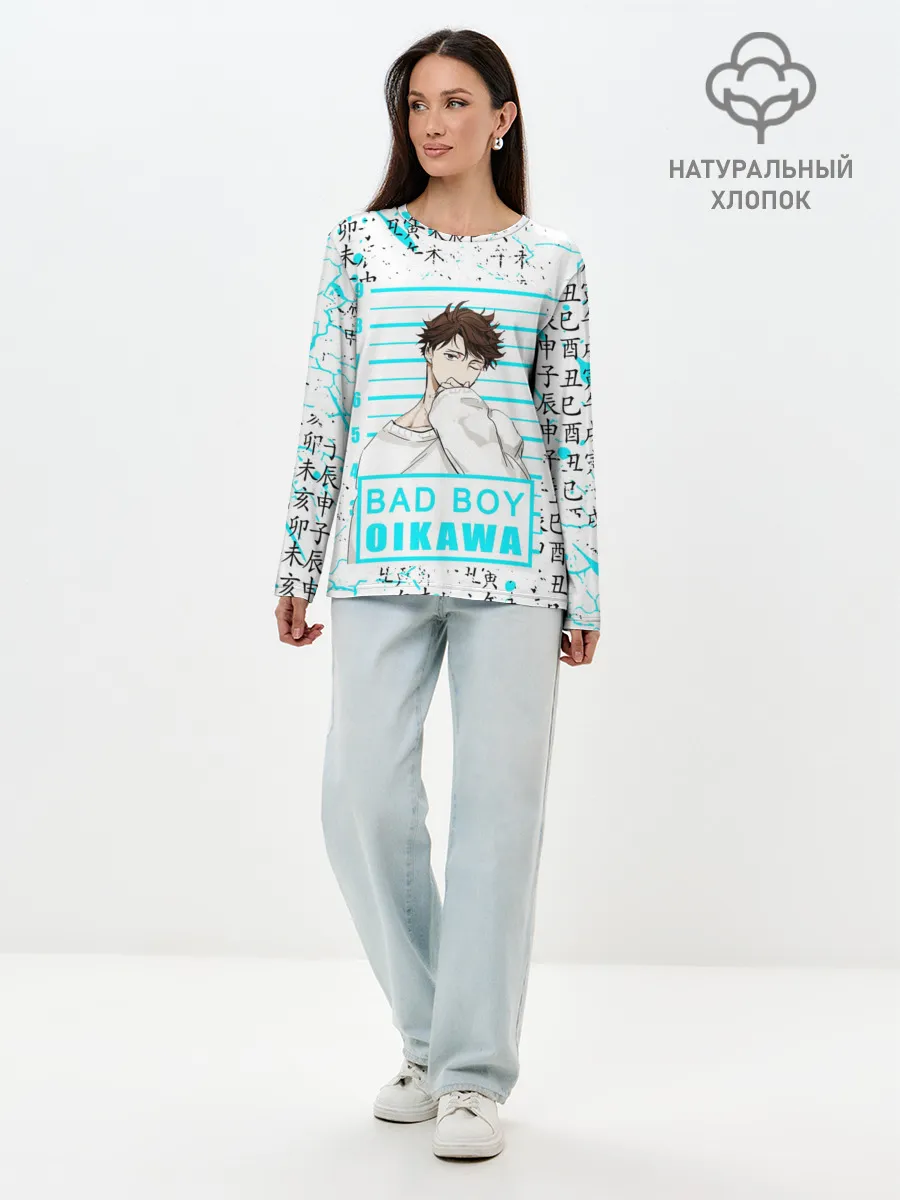 Лонгслив женский. Хлопок / ТООРУ ОЙКАВА / OIKAWA TORU