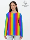 Лонгслив женский. Хлопок / Color gradient