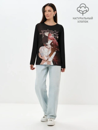 Лонгслив женский. Хлопок / Люси Эльфийская песнь