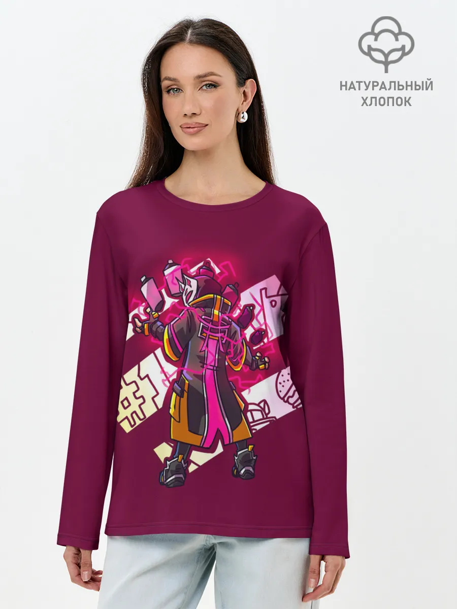 Лонгслив женский. Хлопок / Fortnite