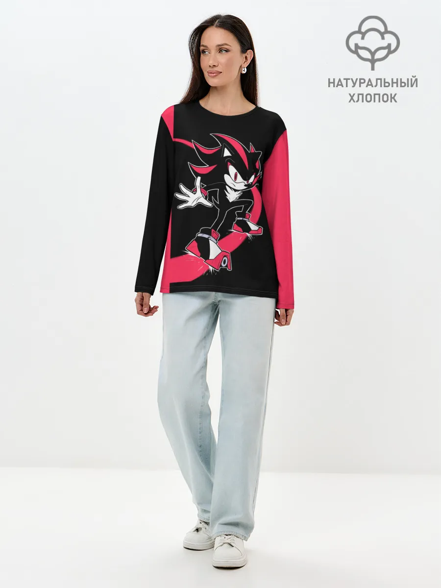 Лонгслив женский. Хлопок / SONIC X | DARK SONIC