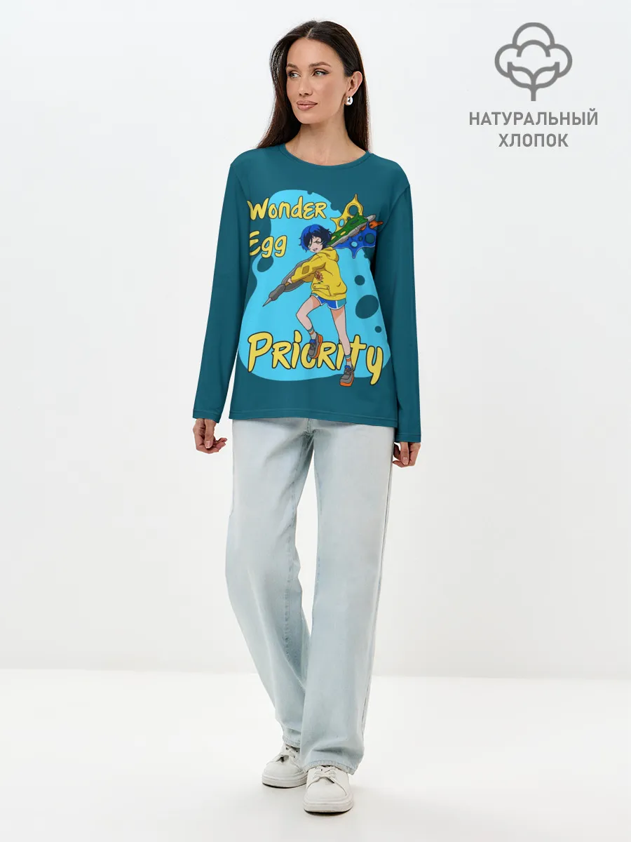 Лонгслив женский. Хлопок / Wonder Egg Priority