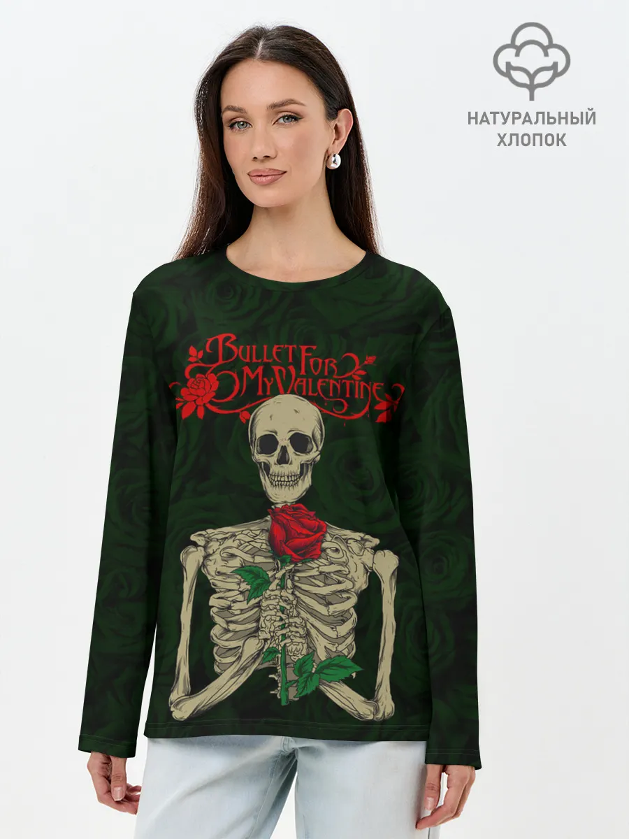 Лонгслив женский. Хлопок / Bullet For My Valentine