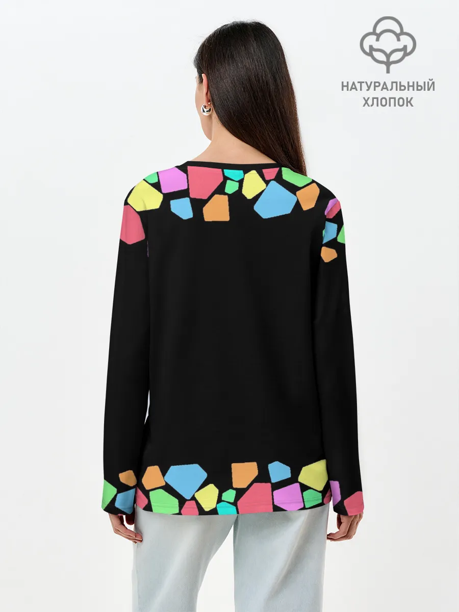 Лонгслив женский. Хлопок / POP IT DIAMOND