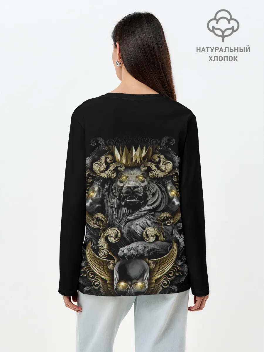 Лонгслив женский. Хлопок / Золотой лев