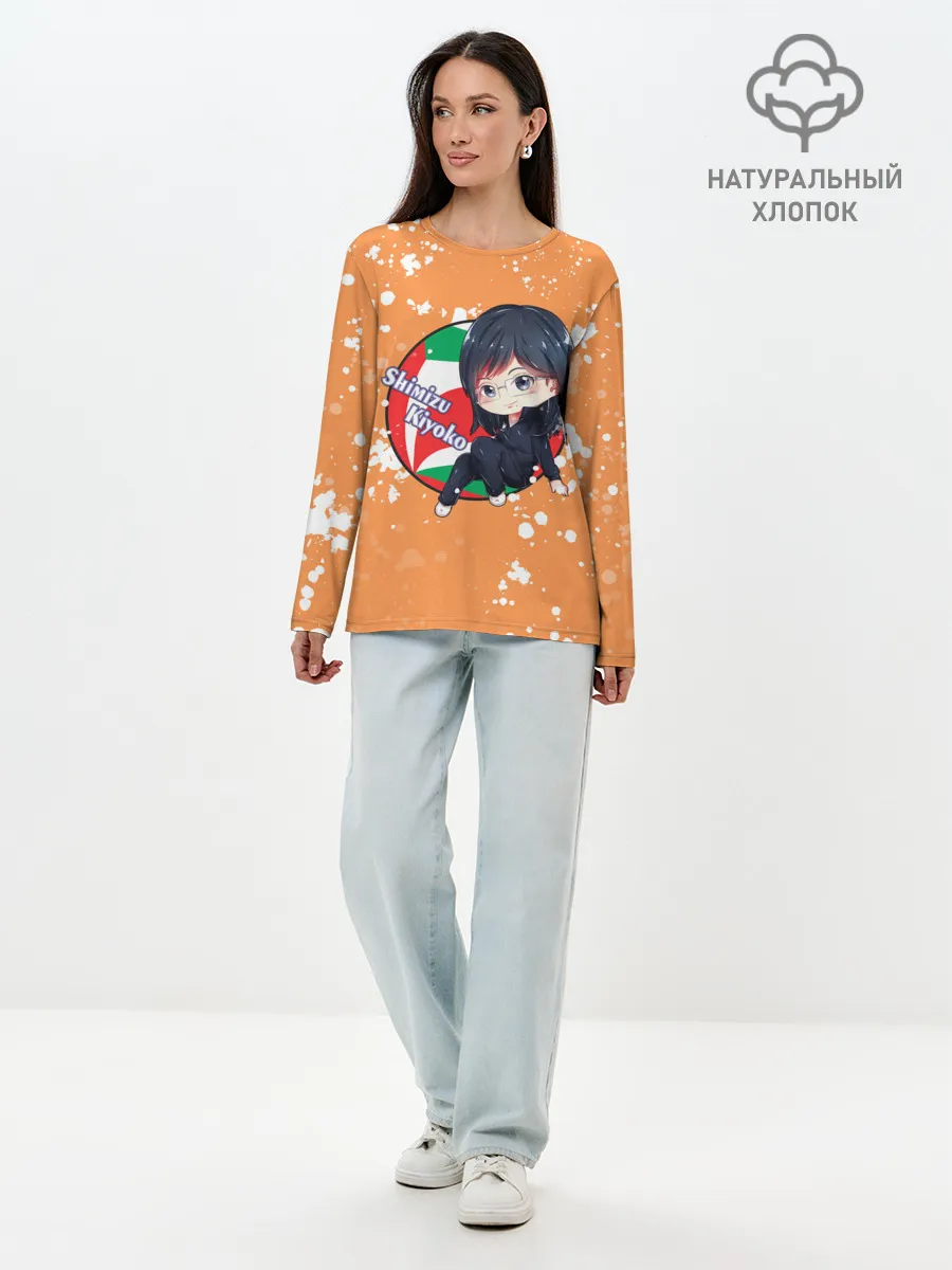 Лонгслив женский. Хлопок / Shimizu Kiyoko | Haikyu | Волейбол