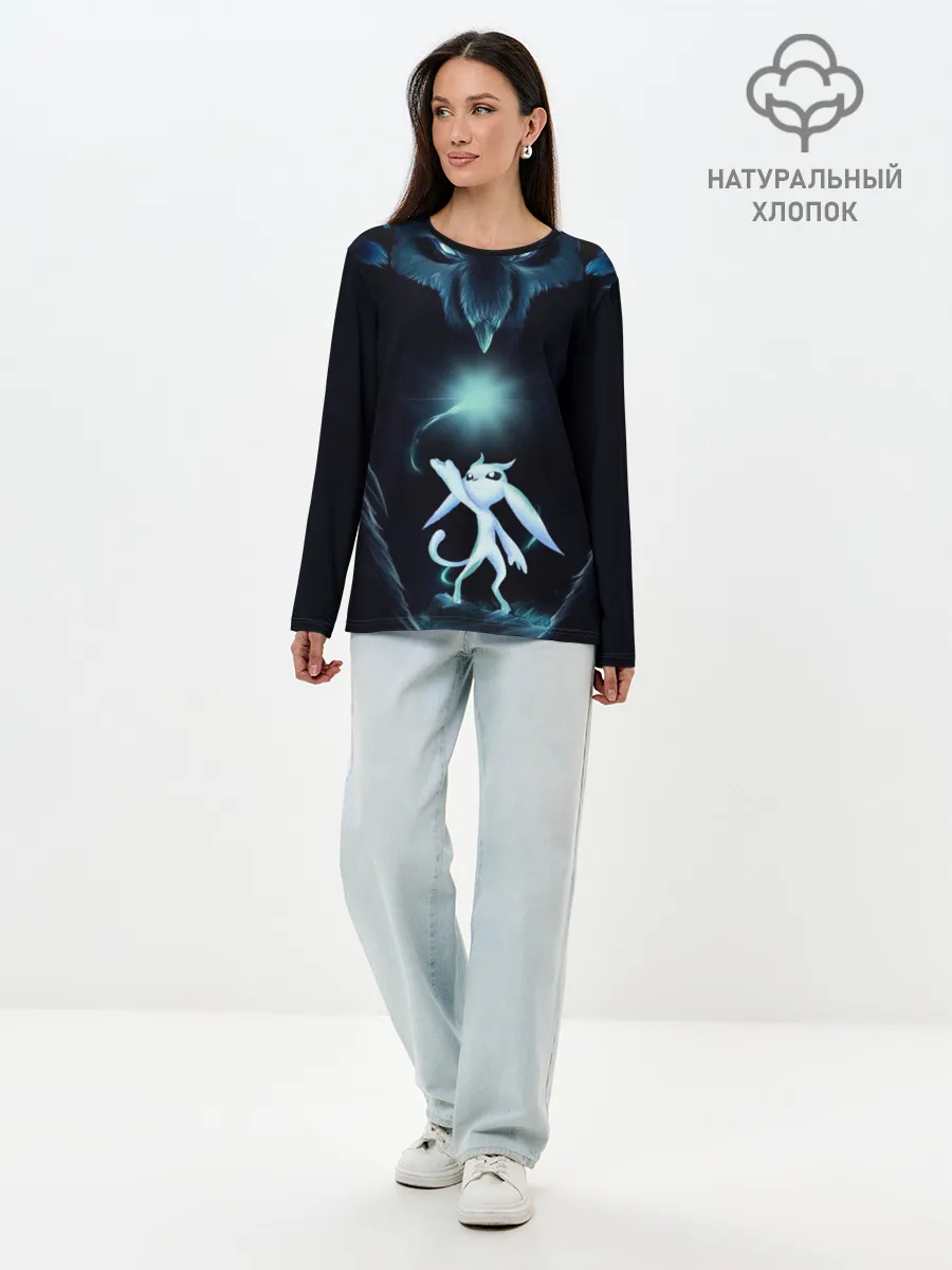 Лонгслив женский. Хлопок / Дух-хранитель Ори