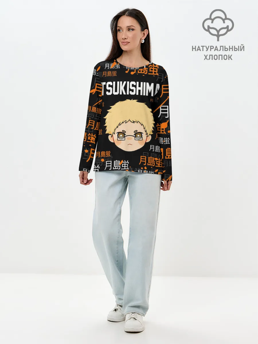 Лонгслив женский. Хлопок / TSUKISHIMA KEI / КЕЙ ЦУКИШИМА