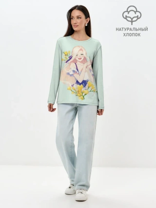 Лонгслив женский. Хлопок / Naui Manyeo