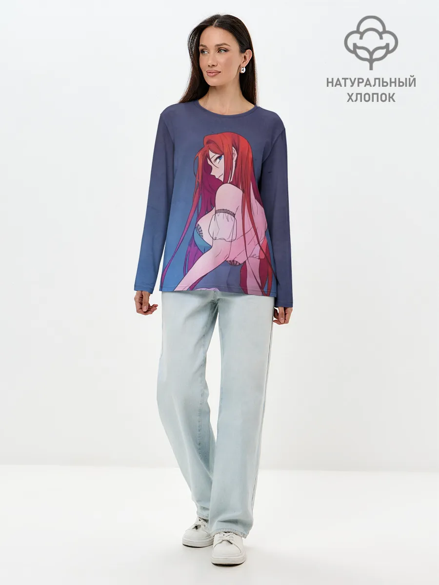 Лонгслив женский. Хлопок / Манхва Моя Ведьма