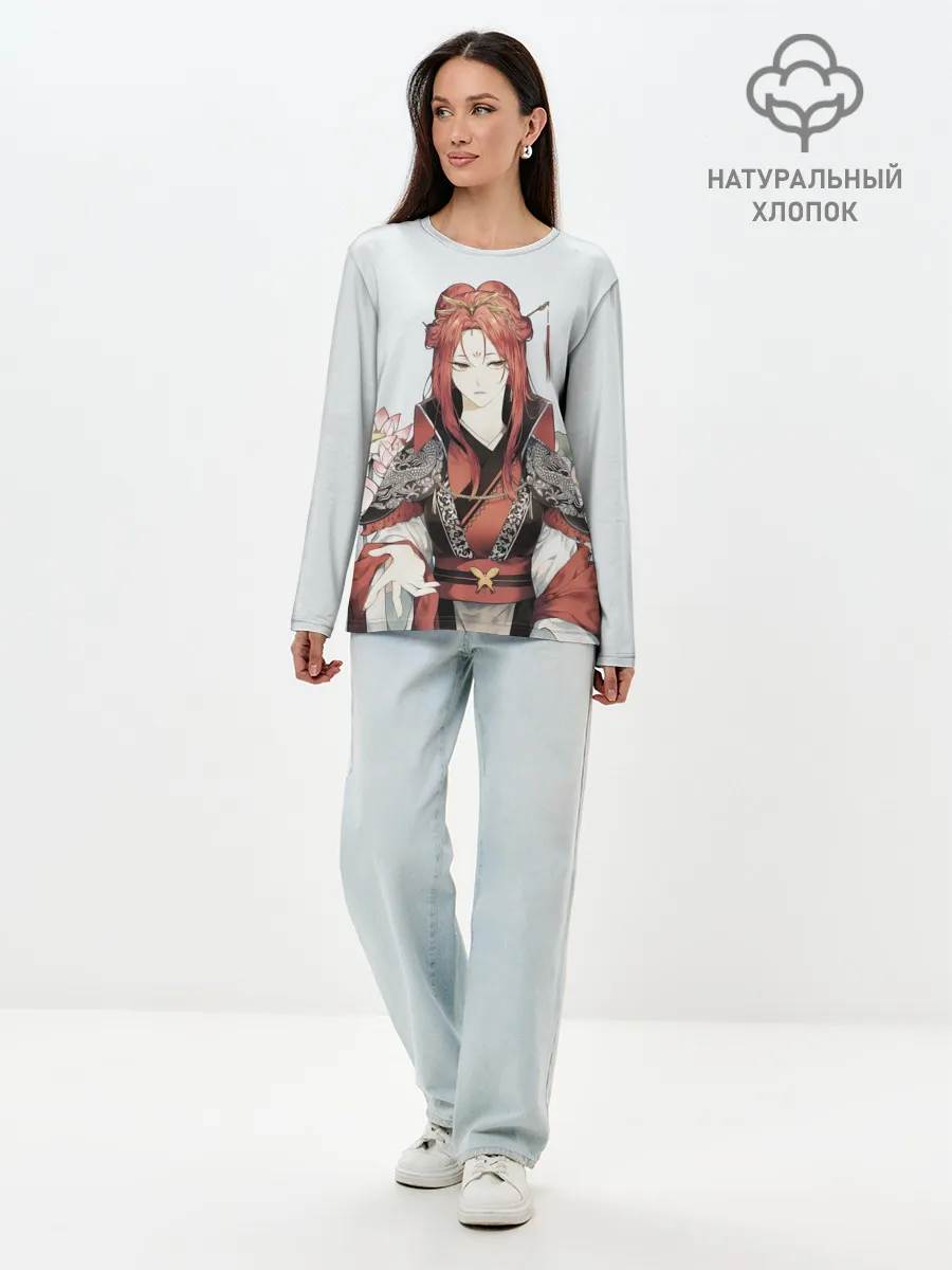 Лонгслив женский. Хлопок / Хон Лион Облачный цветок