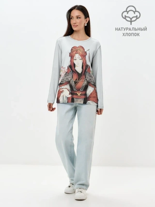 Лонгслив женский. Хлопок / Хон Лион Облачный цветок