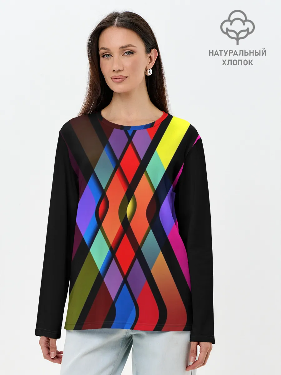 Лонгслив женский. Хлопок / Пересечение