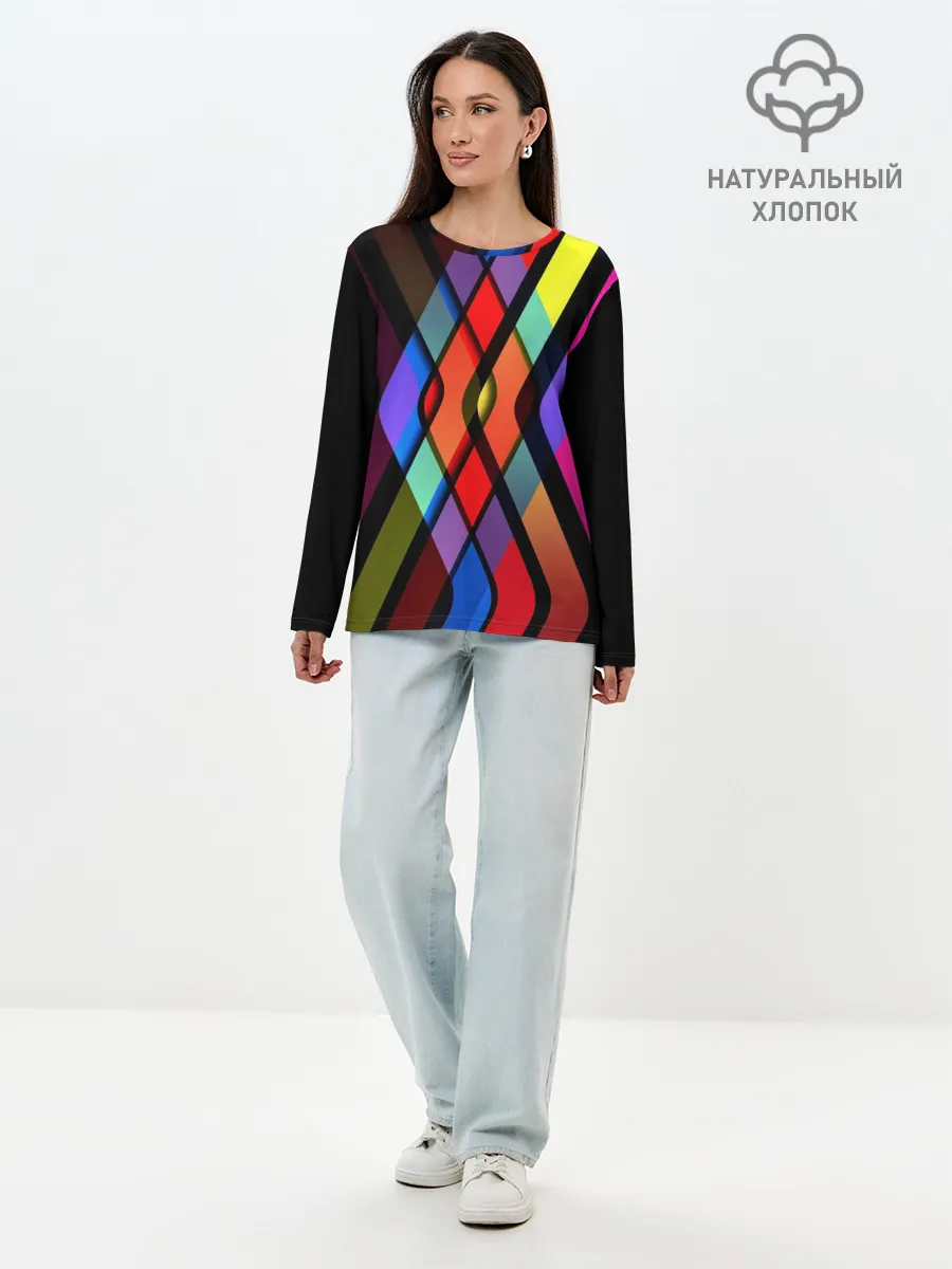 Лонгслив женский. Хлопок / Пересечение