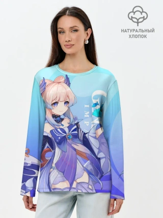 Лонгслив женский. Хлопок / Genshin Impact, Кокоми
