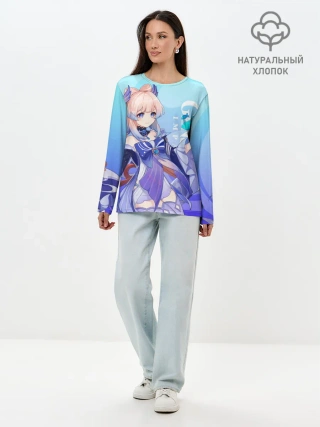 Лонгслив женский. Хлопок / Genshin Impact, Кокоми
