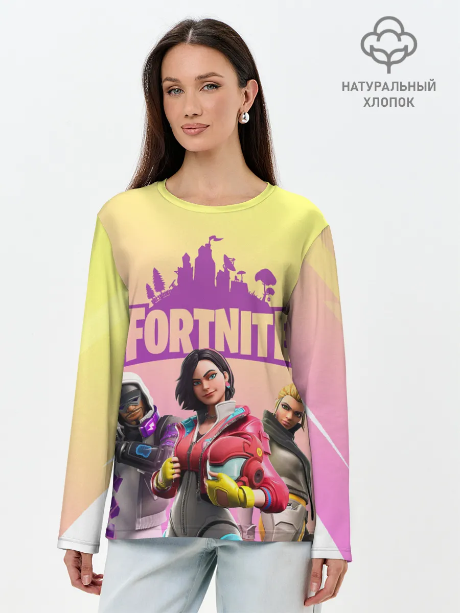 Лонгслив женский. Хлопок / Fortnite Squad