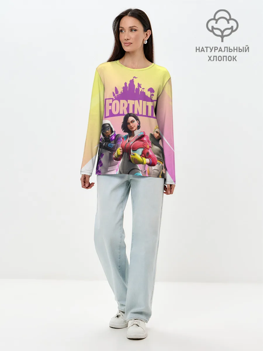 Лонгслив женский. Хлопок / Fortnite Squad