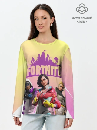 Лонгслив женский. Хлопок / Fortnite Squad