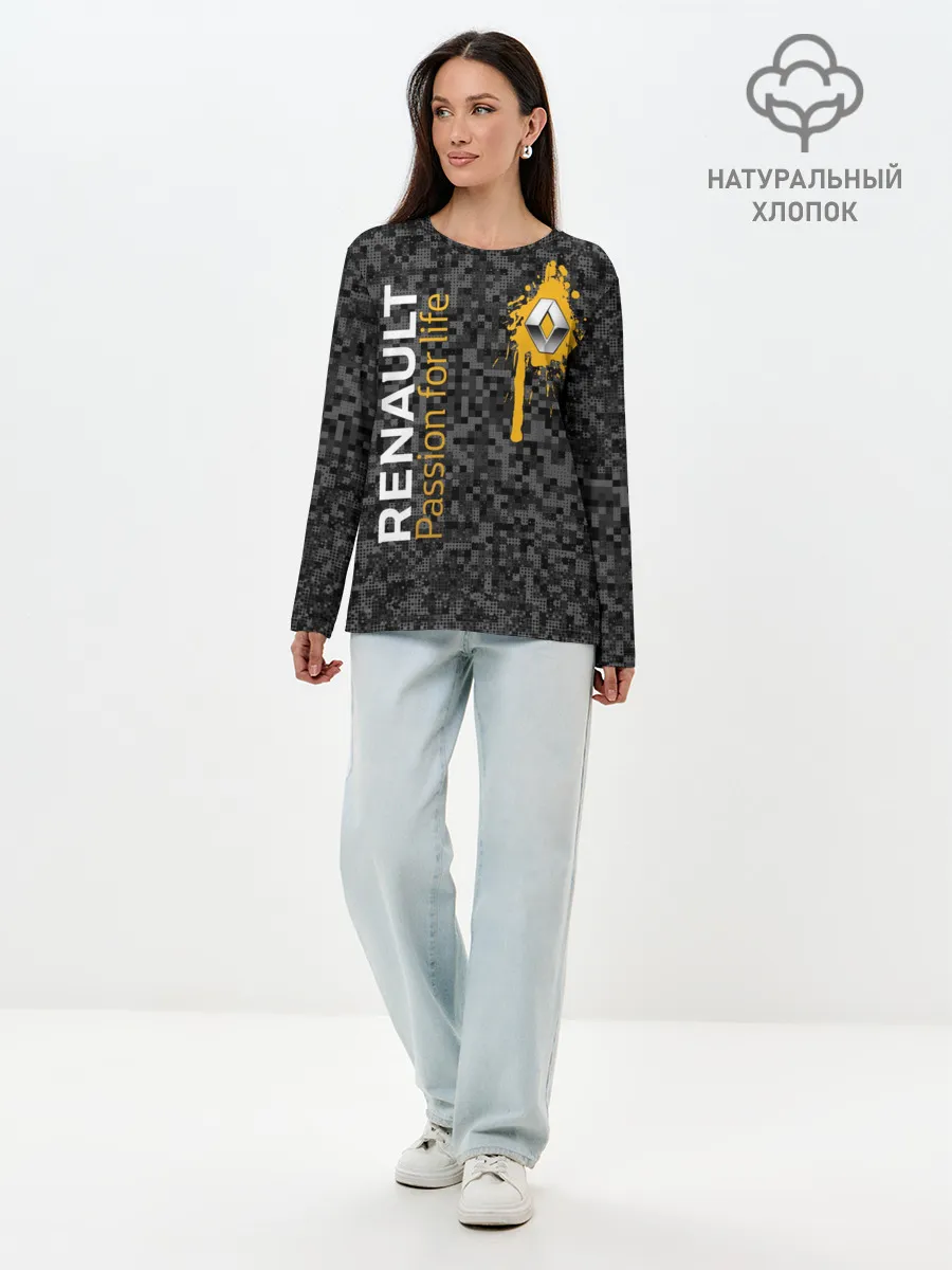 Лонгслив женский. Хлопок / Рено камуфляж