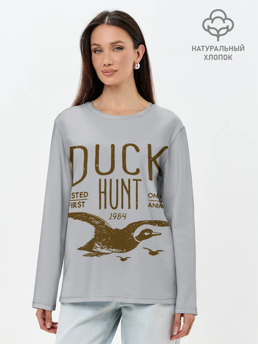 Лонгслив женский. Хлопок / Утиная охота