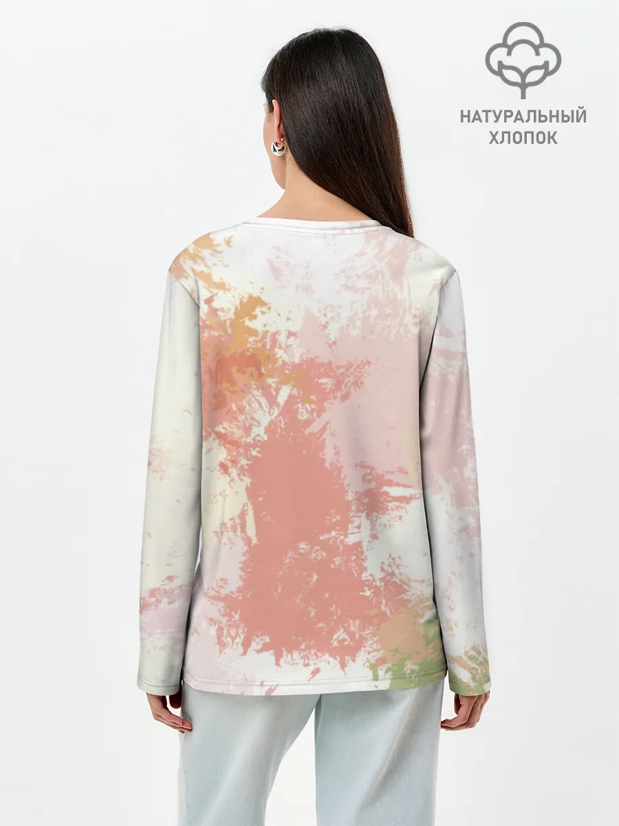 Лонгслив женский. Хлопок / Корзинка фруктов персонажи