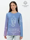 Лонгслив женский. Хлопок / Знак Скорпион
