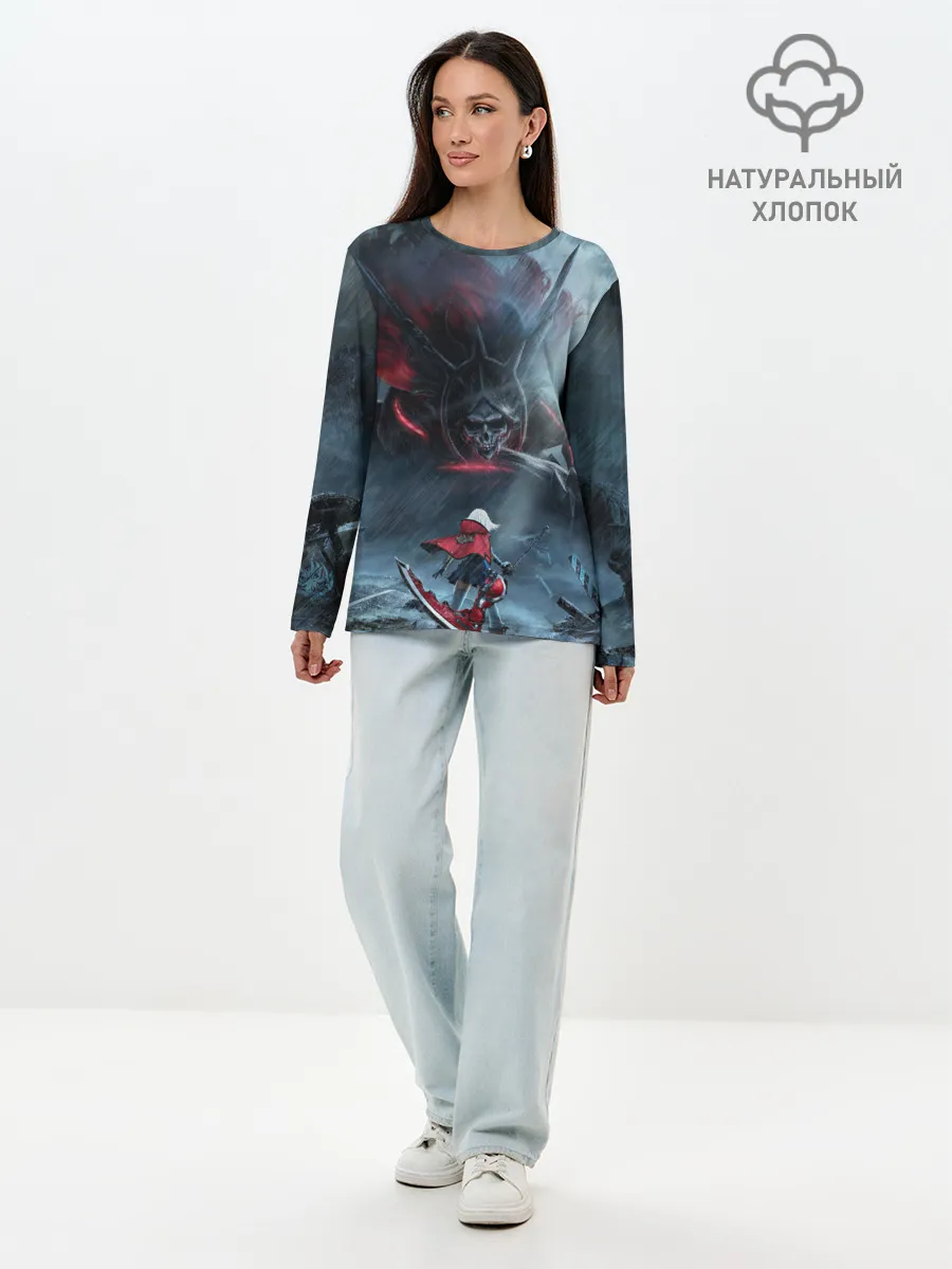 Лонгслив женский. Хлопок / Ай | Хранительница могил