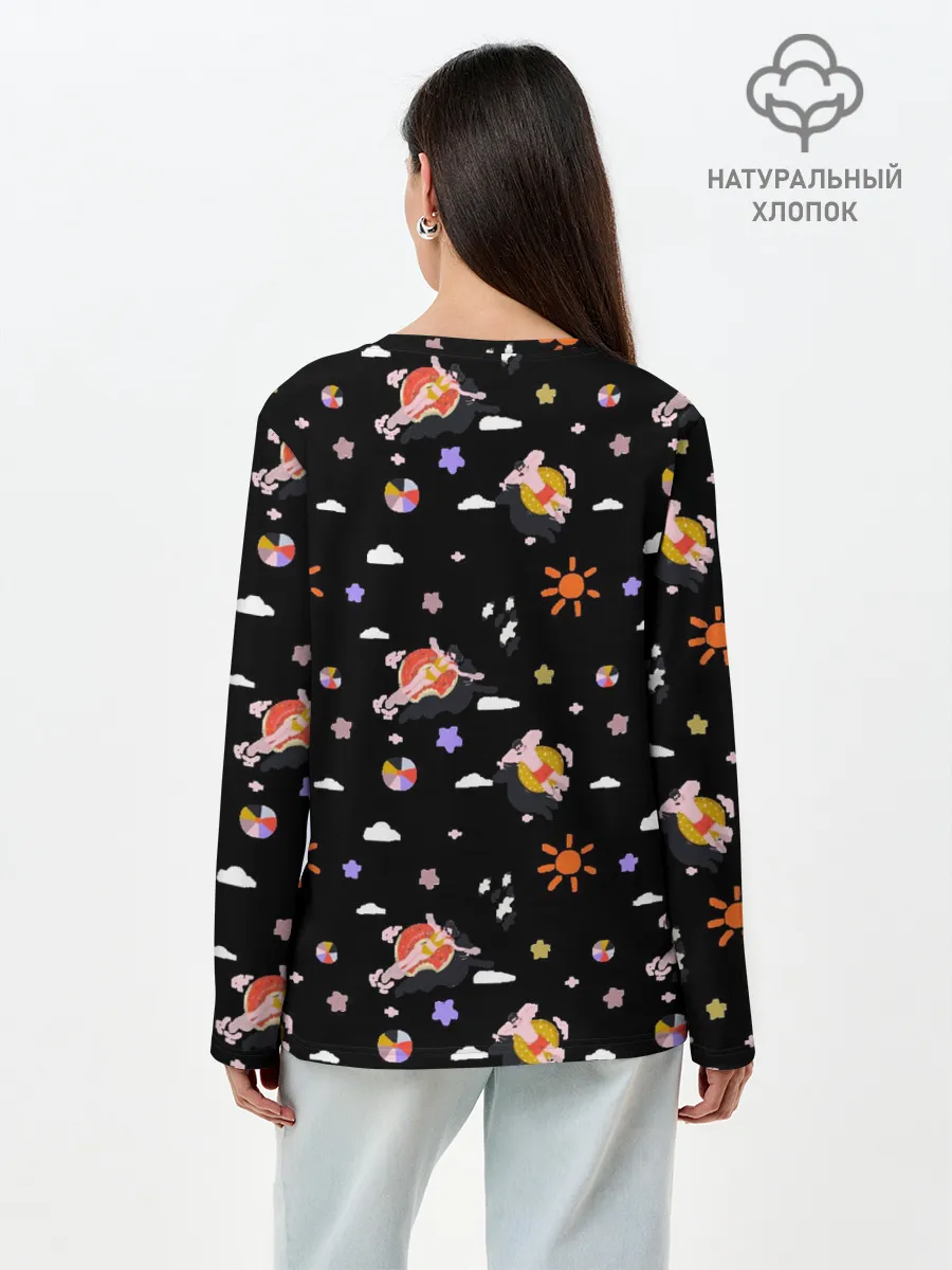 Лонгслив женский. Хлопок / отпуск